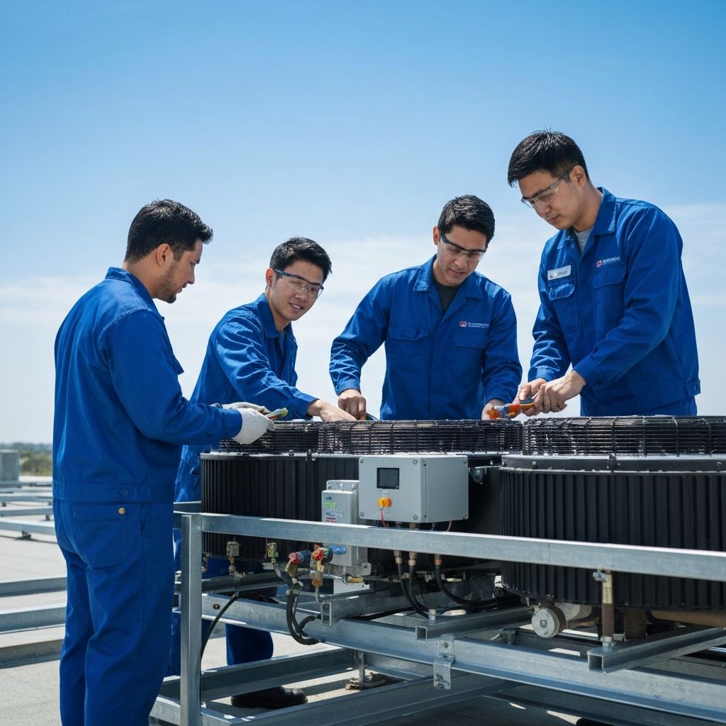 Equipe Freshen Cool Energie - Techniciens HVAC professionnels